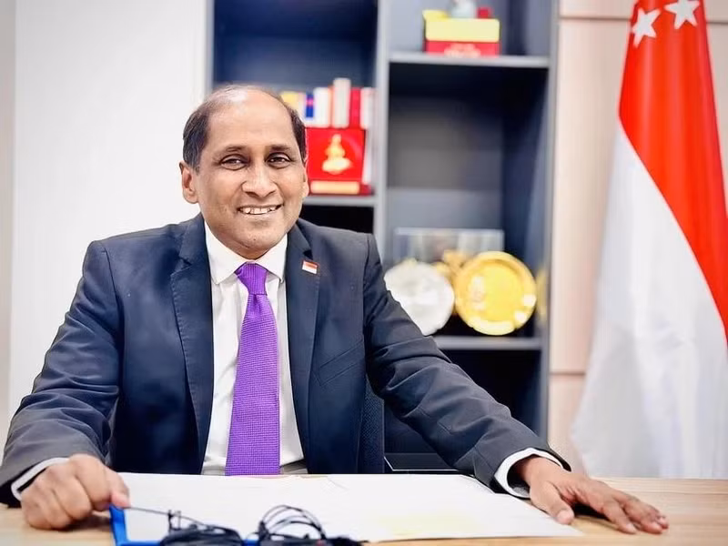 El embajador singapurense en Hanói, Jaya Ratnam (Fuente: VNA) 