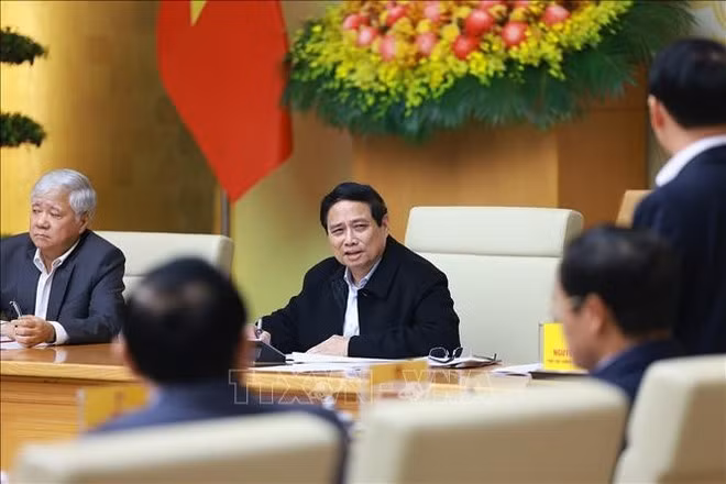 El primer ministro de Vietnam, Pham Minh Chinh, preside la cita (Foto: VNA)