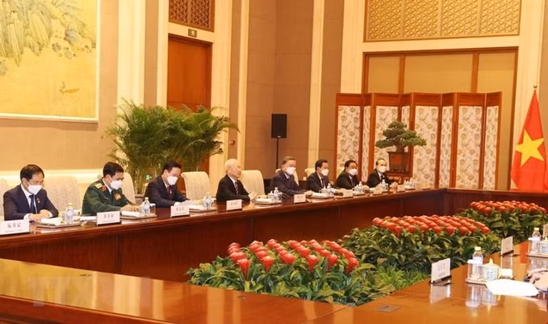 La delegación vietnamita.