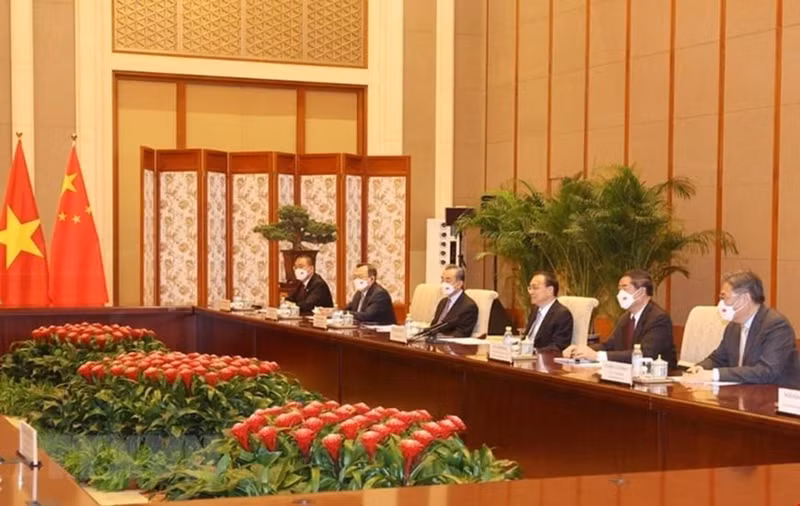 La delegación china.