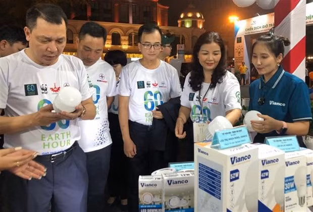 Vietnam ahorra 298 mil kWh durante la Hora del Planeta 2023. (Fotografía: VNA)