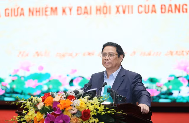 El primer ministro de Vietnam, Pham Minh Chinh, en la cita. (Fotografía: VNA)