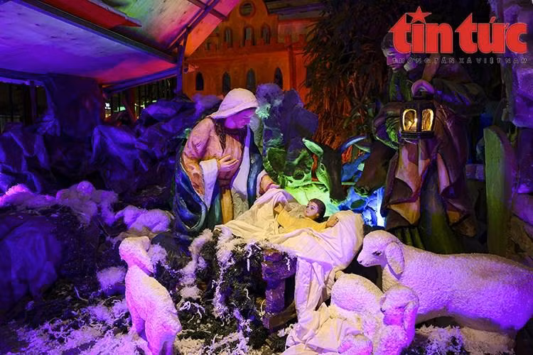 Una representación del nacimiento de Jesús.