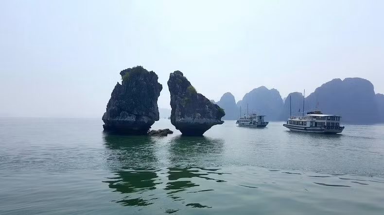El islote Trong Mai en la bahía de Ha Long.