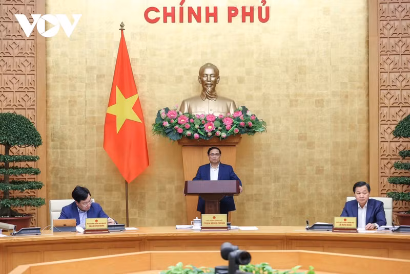 El primer ministro Pham Minh Chinh en el evento. (Fotografía: VOV)