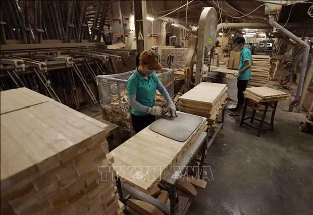 Fábrica de muebles de madera para exportación de la compañía Thiet Dan en el distrito de Tan Binh, ciudad de Di An, provincia de Binh Duong.(Foto: VNA)