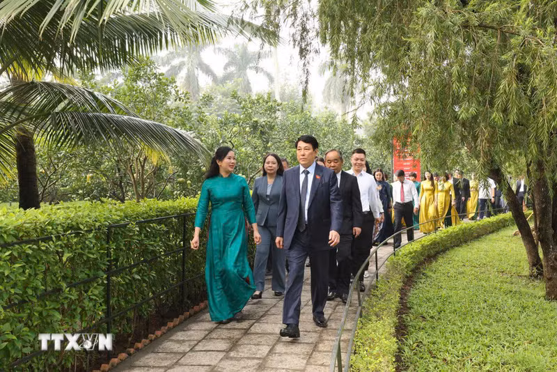 El presidente Luong Cuong en la zona de reliquias dedicada al Presidente Ho Chi Minh en el Palacio Presidencial. (Foto: VNA) El presidente Luong Cuong en la zona de reliquias dedicada al Presidente Ho Chi Minh en el Palacio Presidencial. (Foto: VNA)
