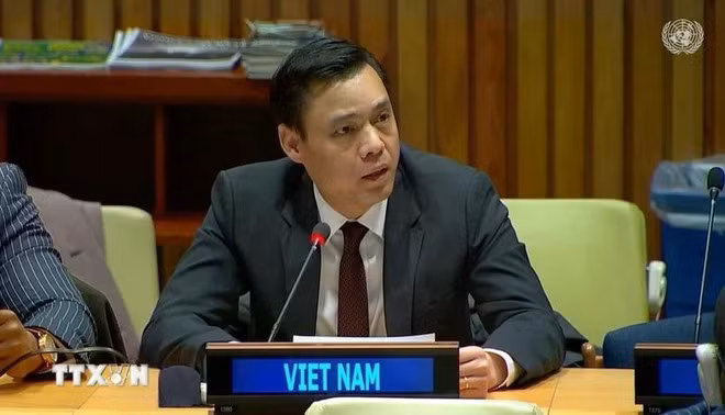 El embajador Dang Hoang Giang, jefe permanente de Vietnam ante las Naciones Unidas. (Foto: VNA) El embajador Dang Hoang Giang, jefe permanente de Vietnam ante las Naciones Unidas. (Foto: VNA)
