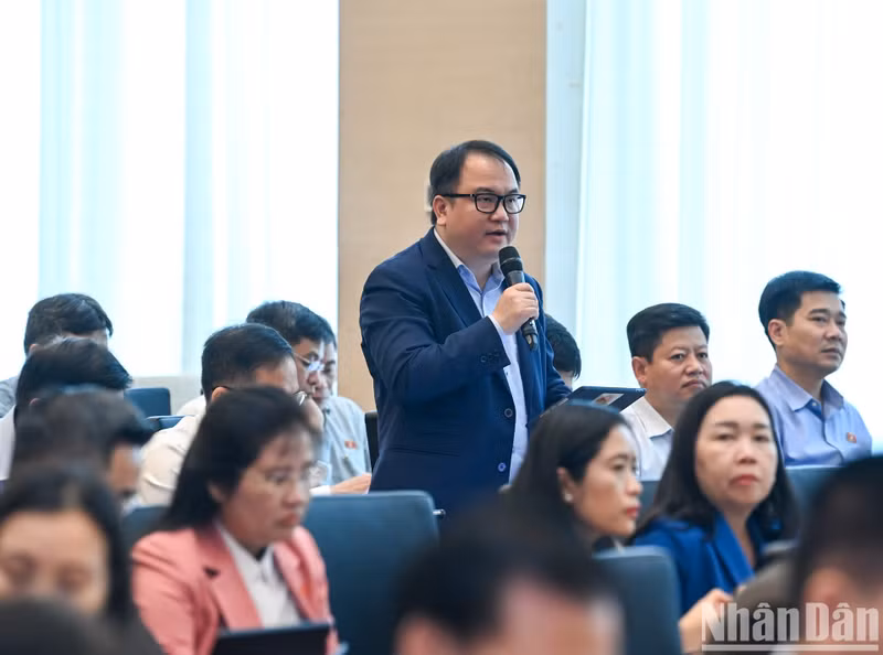 El delegado de la ANV en la provincia de Lang Son, Pham Trong Nghia, expresa su opinión.