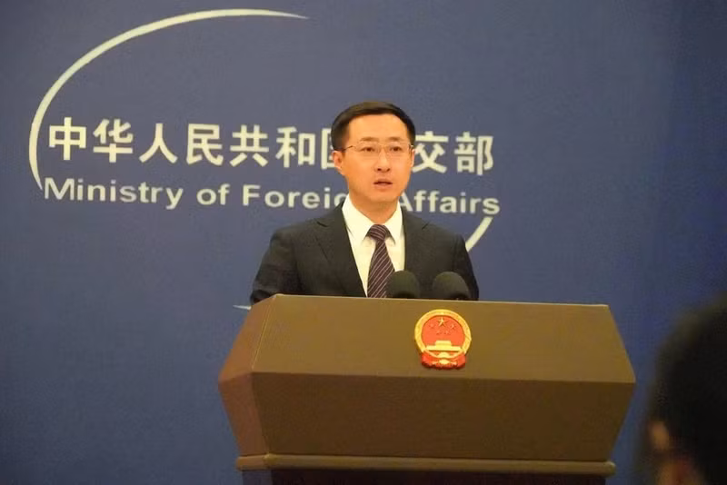 El portavoz del Ministerio de Asuntos Exteriores de China, Lin Jian. (Foto: VOV)
