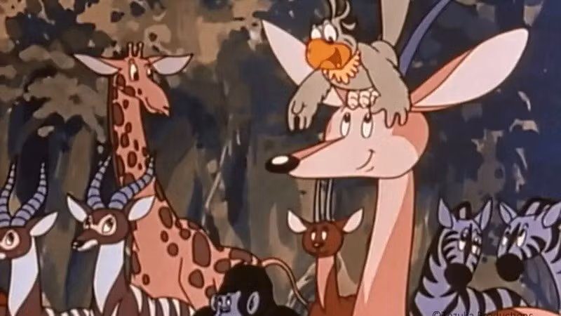 Escena de la caricatura "Jungle". Escena de la caricatura "Jungle".