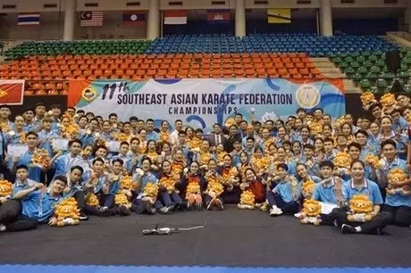 Atletas vietnamitas ganan en el XI Campeonato de Karate del Sudeste Asiático (Foto: VNA)
