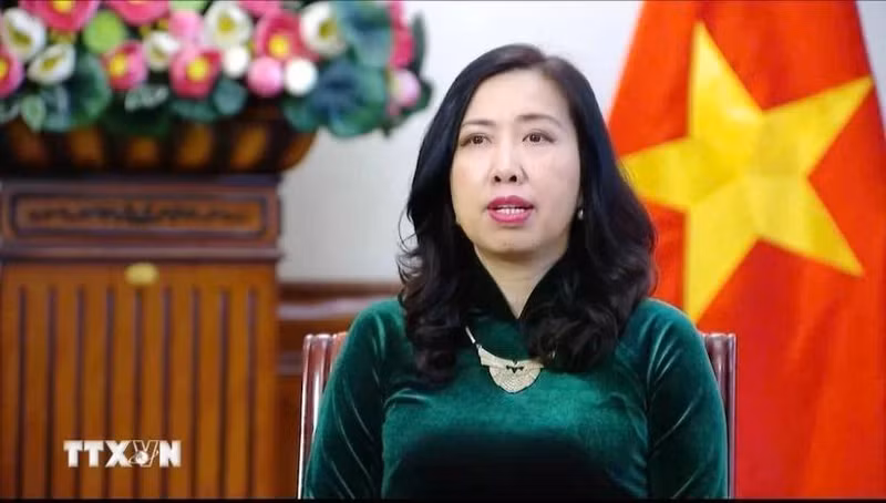 La viceministra de Relaciones Exteriores, Le Thi Thu Hang. (Foto: VNA)