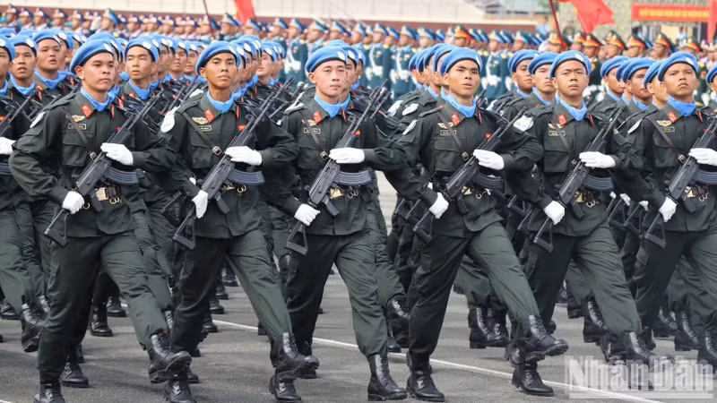 Bloque de la fuerza de mantenimiento de la paz del Ejército Popular de Vietnam.