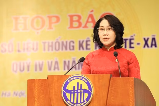 La directora general de la Oficina General de Estadísticas (OGE), Nguyen Thi Huong. (Fotografía: VNA)