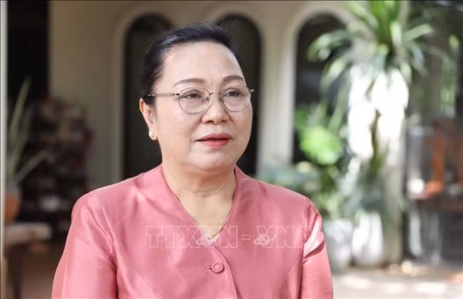 La embajadora de Laos en Vietnam, Khamphao Ernthavanh. (Foto: VNA)
