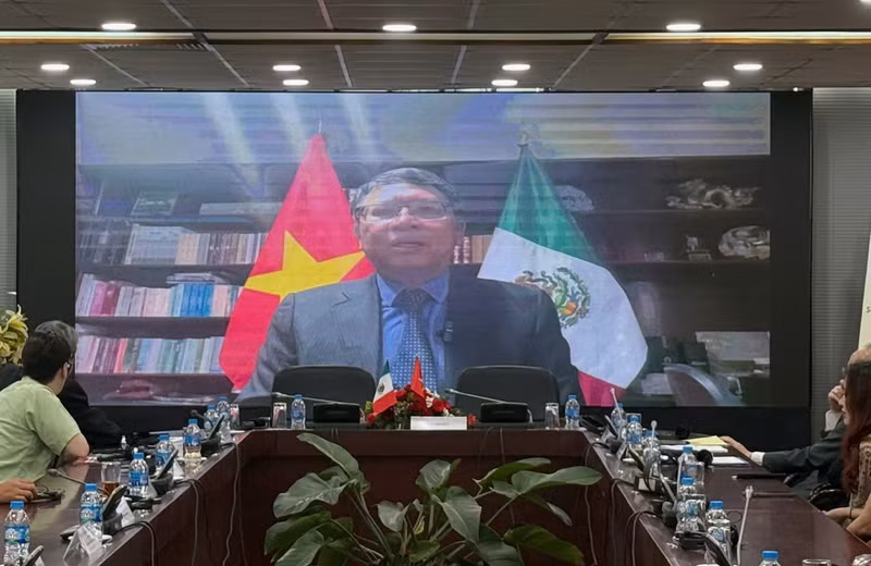 El embajador de Vietnam en México, Nguyen Van Hai, en su intervención por videoconferencia. (Foto: Thanh Hang) El embajador de Vietnam en México, Nguyen Van Hai, en su intervención por videoconferencia. (Foto: Thanh Hang)