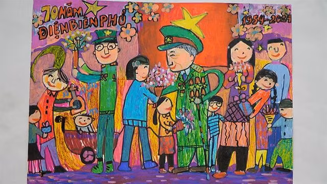Una obra en el concurso. (Foto: baochinhphu.vn)
