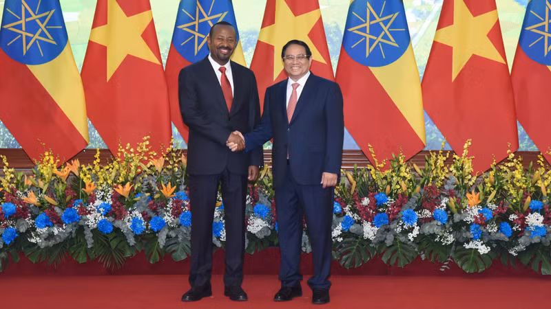 [Foto] Primer ministro vietnamita y su par etíope sostienen conversaciones 