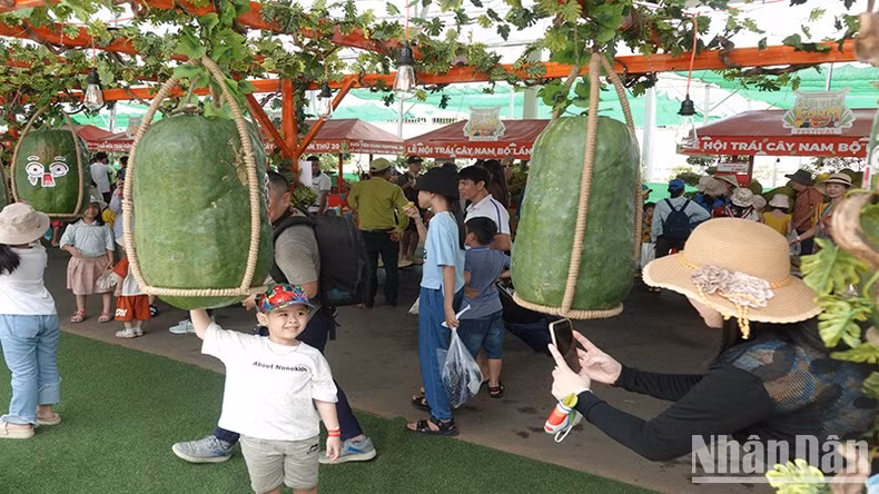 Frutas gigantes en el festival. Frutas gigantes en el festival.