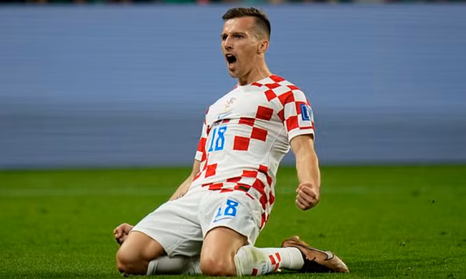 Mislav Orsic celebra su gol. (Fotografía: AP)