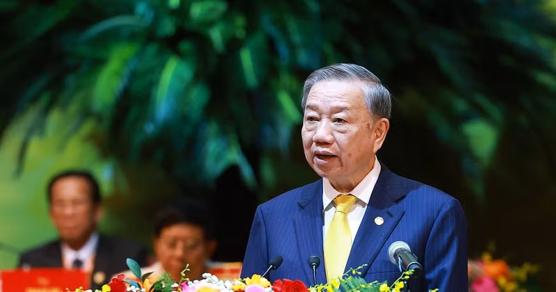 El secretario general del PCV y presidente de Vietnam, To Lam intervino en la cita. (Foto: VNA)