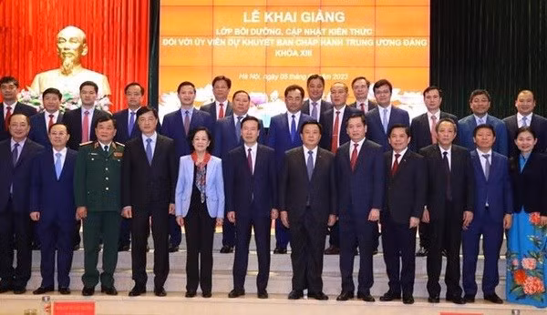 El miembro del Buró Político y permanente de la Secretaría del Comité Central del PCV, Vo Van Thuong, en el acto inaugural (Fotografía: VNA))