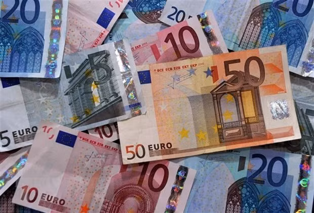 Monedas de 5,10, 20 y 50 euros. (Foto: AFP/VNA)