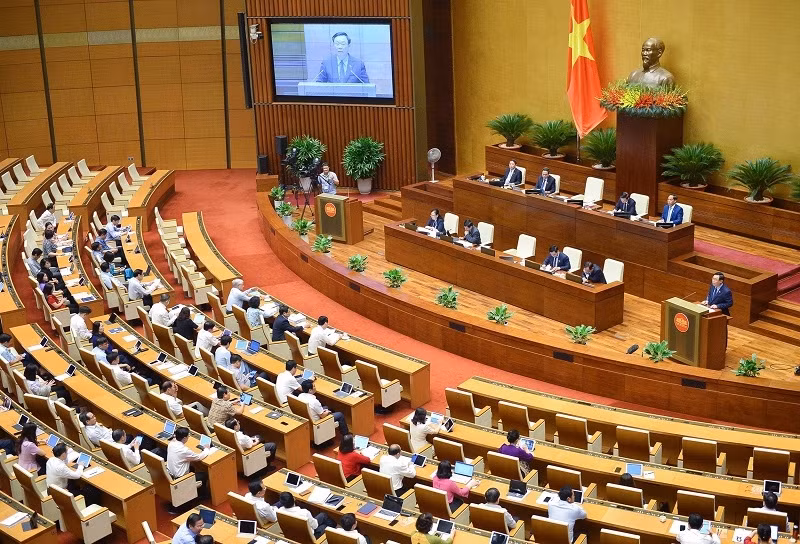 Panorama de una sesión parlamentaria (Foto: qdnd.vn)