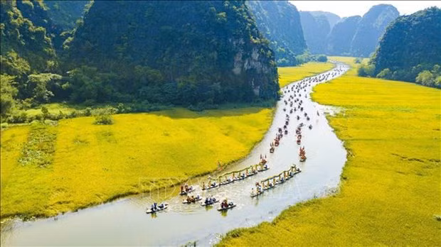 El complejo paisajístico Tam Coc-Bich Dong (Foto: VNA)