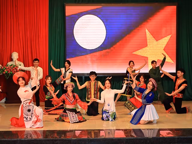 Una actuación musical en el evento (Foto: bafu.edu.vn)