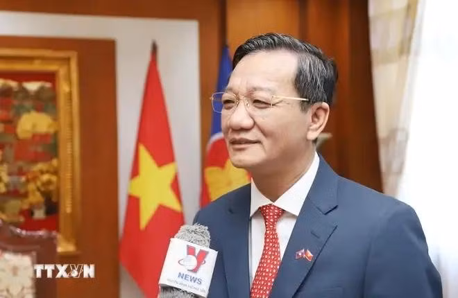 El embajador de Hanói en Vientián, Nguyen Minh Tam. (Foto: VNA)