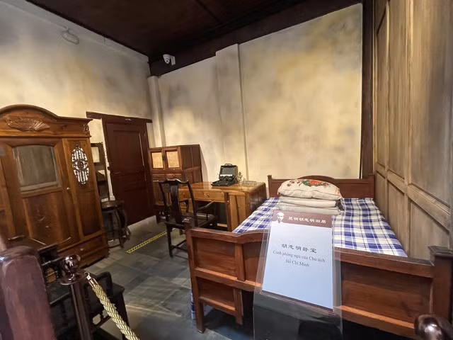 El dormitorio de Ho Chi Minh.