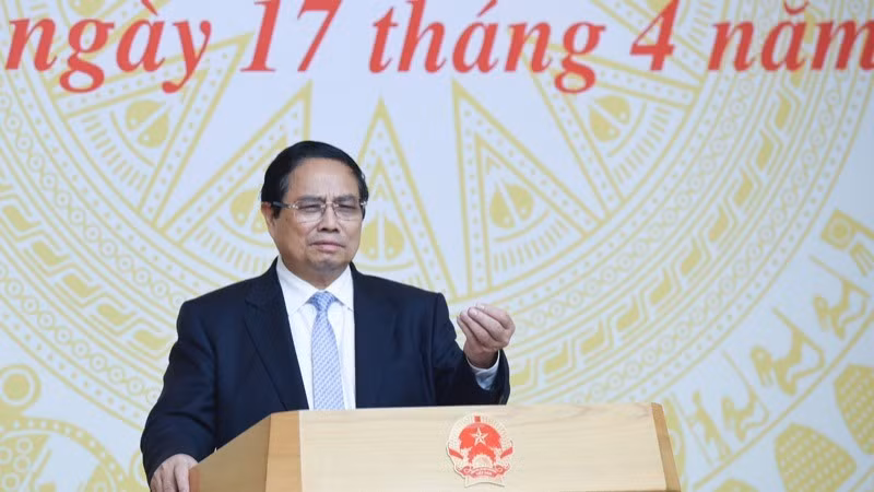 El primer ministro de Vietnam, Pham Minh Chinh, habla en el evento. (Foto: Nhan Dan)