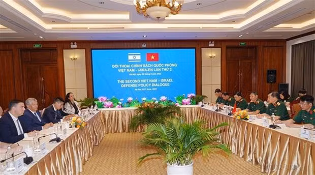 El segundo Diálogo de Política de Defensa Vietnam-Israel, efectuado en junio de 2022 en Hanoi (Foto: VNA)