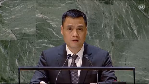El embajador Dang Hoang Giang, jefe de la misión de Vietnam ante la ONU (Foto: VNA)