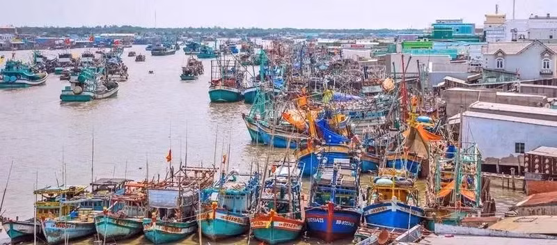 Los barcos pesqueros en la provincia de Ca Mau (Foto: VNA)
