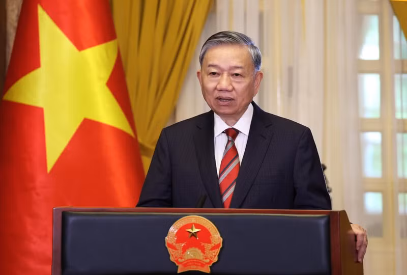 El secretario general del Partido Comunista y presidente de Vietnam, To Lam. (Foto: VNA)