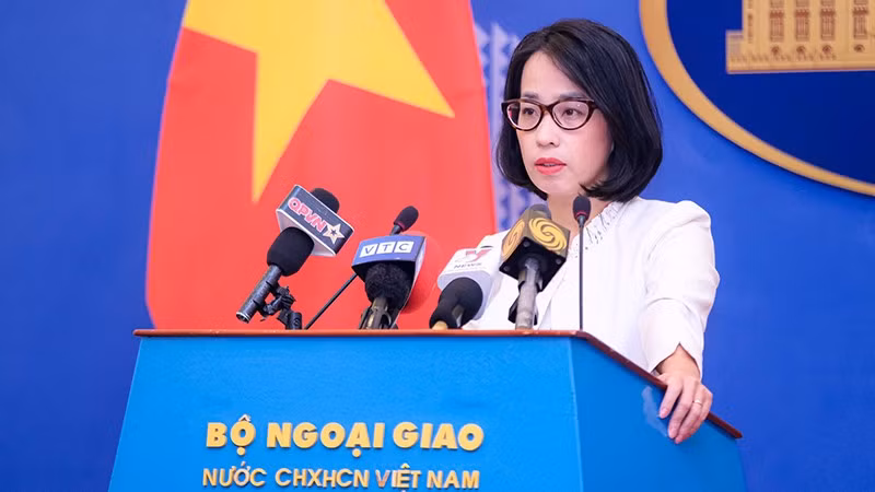La portavoz adjunta de la Cancillería vietnamita Pham Thu Hang (Foto: Nhan Dan)
