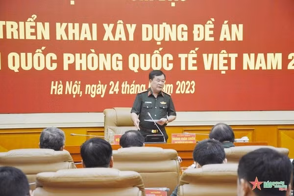 El viceministro de Defensa Nacional, coronel general Hoang Xuan Chien, en el evento (Foto: qdnd)