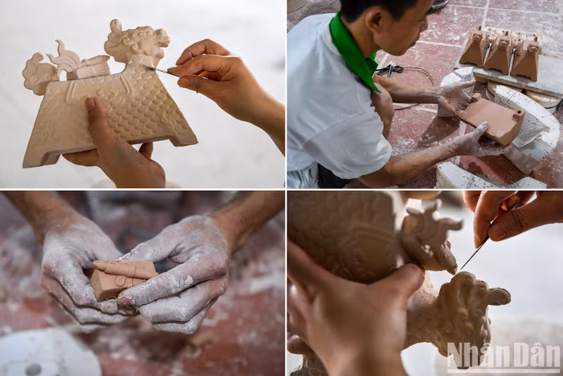 Las hábiles manos de los artesanos seguirán perfeccionando y adjuntando detalles separados al cuerpo del caballo dragón. Este es un paso que requiere experiencia y talento.