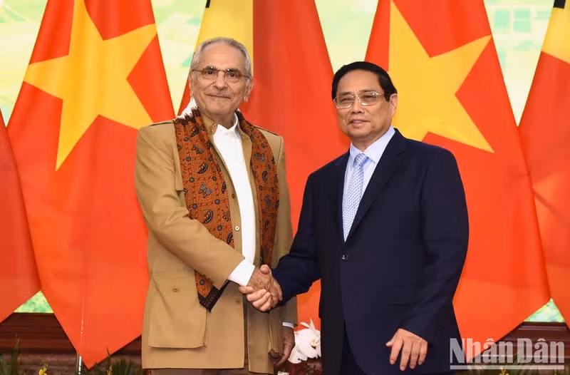 [Foto] Premier vietnamita se reúne con presidente de Timor Oriental
