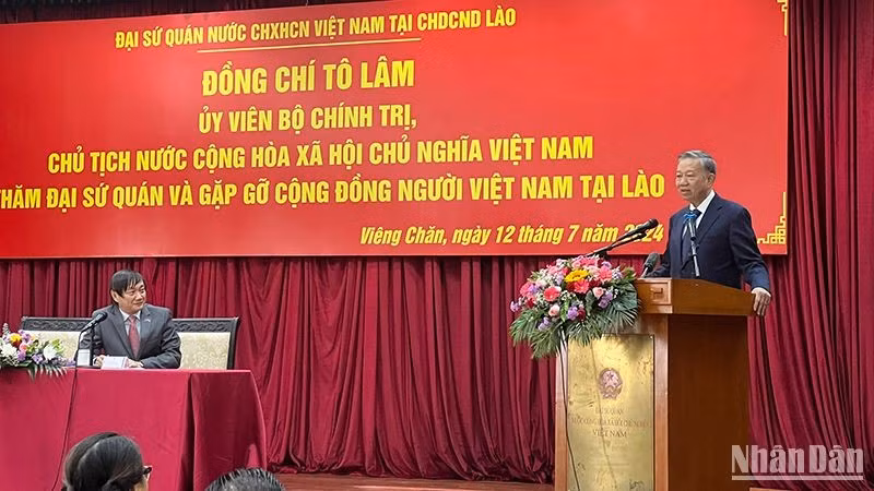 El presidente de Vietnam, To Lam, habla en la cita (Foto: Nhan Dan)