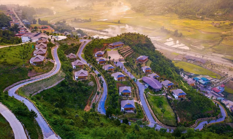 La zona de turismo relajado Le - Chapa en la comuna de Tu Le, distrito de Van Chan. (Foto: VNA)