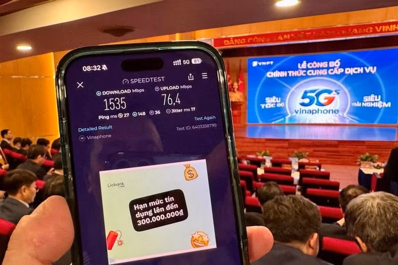 Vinaphone lanza el servicio 5G más rápido de Vietnam (Foto: VNA)