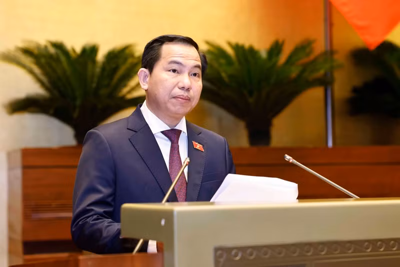 El jefe de la Comisión de Finanzas y Presupuesto del Parlamento vietnamita, Le Quang Manh, en el evento. (Fotografía: VNA)