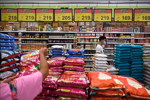 El arroz en venta en un supermercado en Bangkok, Tailandia. (Fotografía: AFP/VNA)