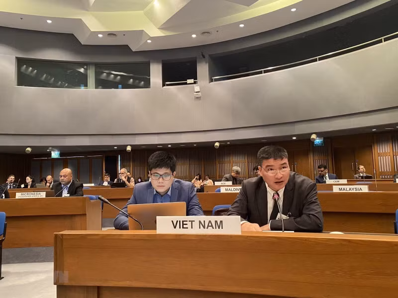 El consejero comercial vietnamita en Tailandia, Le Huu Phuc, en APEF 2023. (Fotografía: VNA)