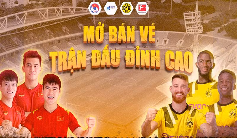 Empiezan a vender boletos para partido de fútbol entre Vietnam y club alemán Borussia Dortmund