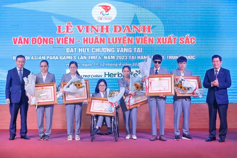 Un acto en honor a los atletas vietnamitas con discapacidad. (Fotografía: VNA)